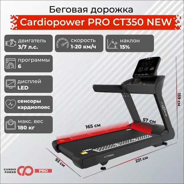 Беговая дорожка CardioPower PRO CT350