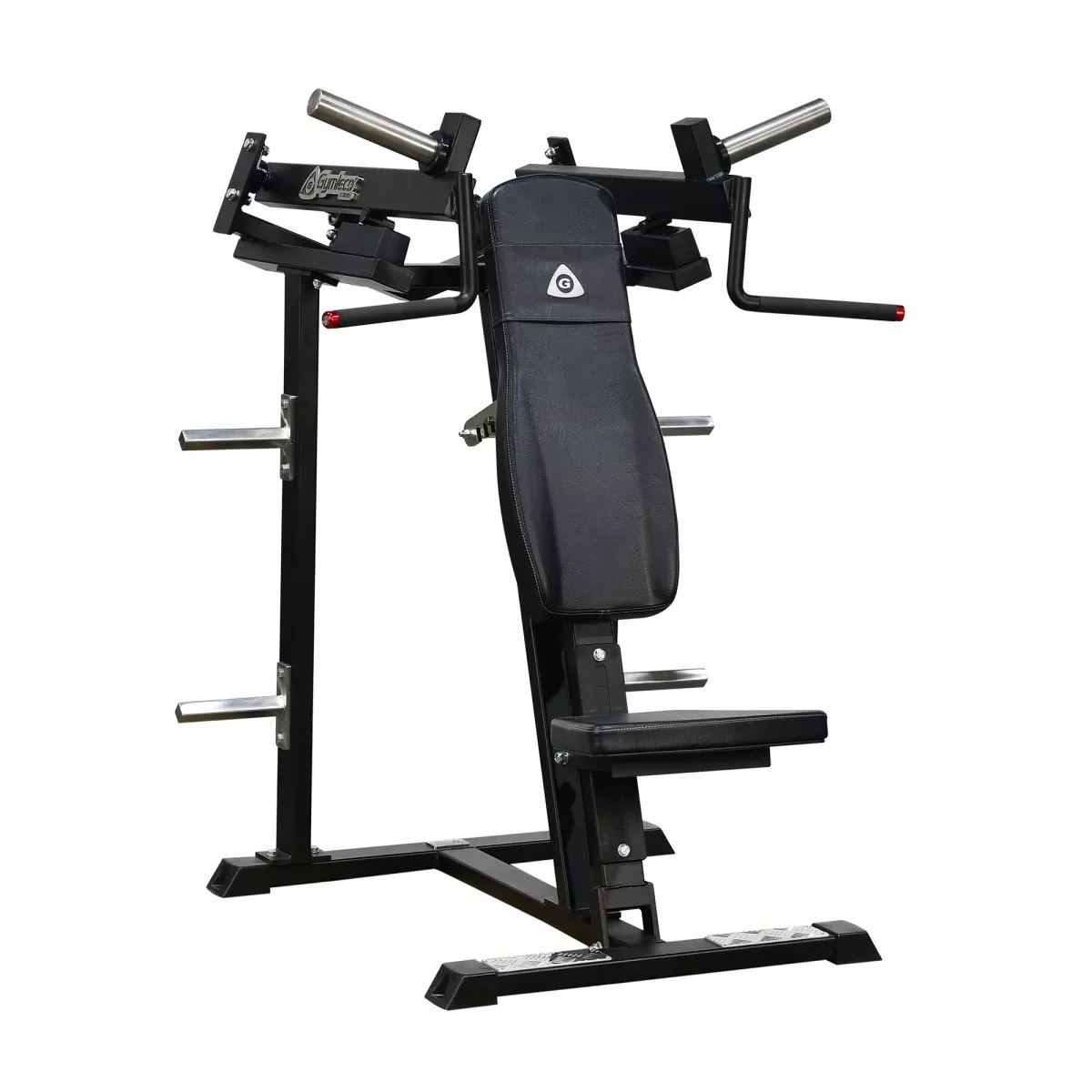 Плечевой жим сидя на свободных весах Gymleco 030
